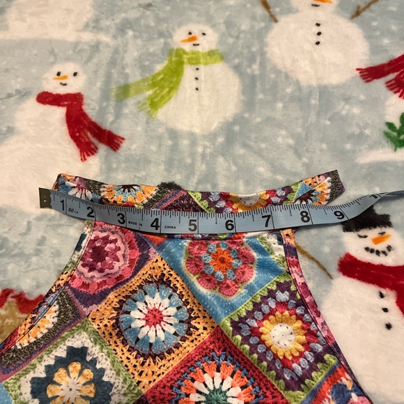 Crotchet flower print cropped top XS - Picture 3 of 4